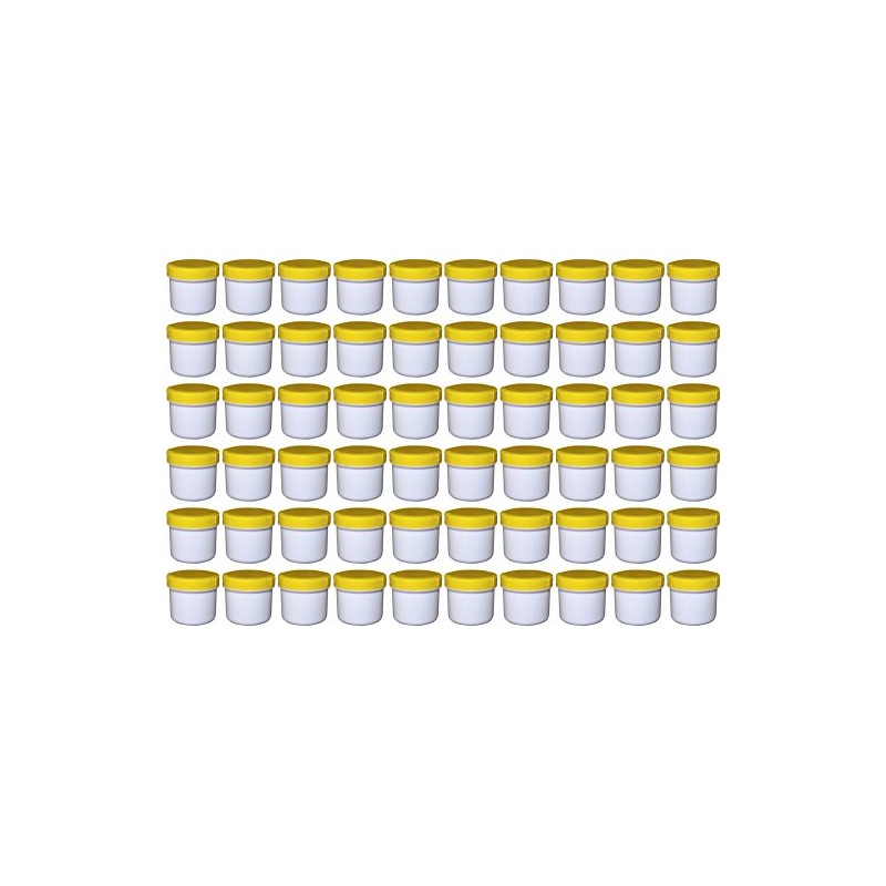 60 ointment containers, cream containers, flat ointment jar, 25 ml