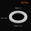 TOP-VIGOR 20Pcs PTFE Flat Washers 30mm OD 20mm ID 2mm