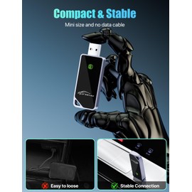 ZIUMIER Wireless CarPlay Adapter, Convert OEM Wired to Wireless CarPlay Dongle, Mini Edition, Plug and Play, No Latency, Compatible with Apple iPhone iOS 10+ & Cars from 2016+