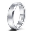 SHINYSO 6mm Mens Wedding Band Tungsten Carbide Ring Beveled Edges