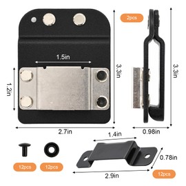 2PCS Tape Measure Holder for Belt, Tapes Measure Belt Clip, Belt Tool Holder for Measuring Tapes Drill, Impact Driver Any Tape Holster with a Clip.