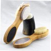 FRCOLOR Bamboo Material Foot Scraper Dead Skin Remover Foot File