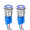 DMiotech 16mm / 5/8" Stainless Steel Momentary Push Button Switch