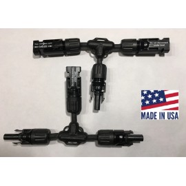 STG MC4 "T" M/F/F and F/M/M Solar Panel Cable Branch Connector UL 9703 Made in USA Y