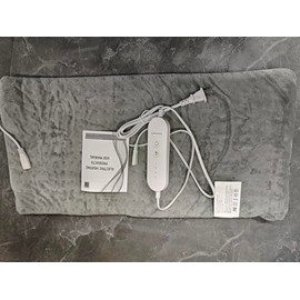 PKBD-2025 Flannel Heated Blanket Electric,30 * 60 CM Soft Electric Blanket with Timed Shutdown, Overheat Protection, Safe for Home Use or Gift Giving, Certified, Light Grey