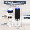 IZL Kitchenware Gravity Electric Salt and Pepper Grinder Set -