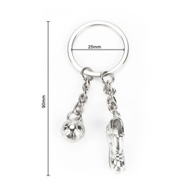 Tranbath Stainless Steel Keyring, A Birthday Gift For Women, Small Gifts, Sports Club Memorabilia, Ideal For Colleagues, Siblings And Friends, Football.