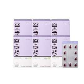 Onyu Bio Bone Health Patent TransMK-7 K2+D3 6 boxes (6 months supply) / 온유바이오 뼈 건강 특허 트랜스MK-7 K2+D3 6박스 (6개월분)