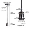 Sevenpers Ceiling Pendant Light Fitting, E27 Vintage Pendant Set in