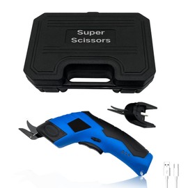 Superscissors the Ultimate Cutting Tool for Home & Craft. Cordless Electric Scissors,Electric box Cutter for Cardboard, Super Scissors，Paper, Carpet, Vinyl, Leather, Foam, Wire, Cloth (blue)