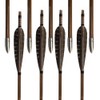 TOPARCHERY 6pcs 31 inch Bamboo Arrows with Medieval Arrow Heads
