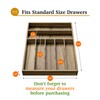 Kiasthome Acacia Wood Silverware Drawer Organizer, Kitchen Utensil Cutlery Drawer