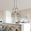 Farmhouse Dining Room Pendant Light Fixture Over Table, 3-Light Rustic