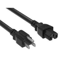 CableLeader 6ft 14 AWG 15A 125V Power Cord Cable NEMA 5-15P to IEC320 C15, UL Listed