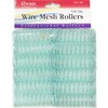 Annie Wire Mesh Rollers #1023, 12 Count Green Medium 7/8