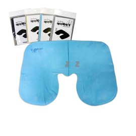 Essential travel air Neck pillow-M/carry-on/neck cushion/air cushion/portable/camping blue 6ea