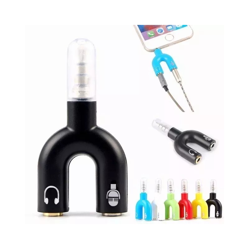 Huaxin Mayoreo 20pzs Divisor De Audio 3.5mm Micrófono Audifonos