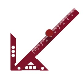 HofWerker Centre Angle / Centre Finder for Wood, Centre Finder for Woodturning Work, Combination Angle for Squared Timber Including Fixing Screw for Workplace Mounting or Measurement Adjustment
