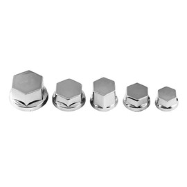 Bolts Toppers Caps, Fydun Motorcycle Screw Caps,30Pcs Motorcycle Screw Cover Motorcycle Motorbike Hex Socket Screw Nut Bolt Cap Cover Decoration (Silver)