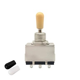 FLEOR 3 Way Toggle Switch Enclosed Pickup Selector with 3pcs Plastic Tips for LP Style Electric Guitar Part