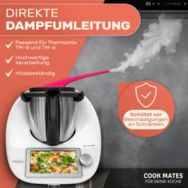 COOK MATES Steam Diverter for Thermomix TM5 TM6 | Extra Long | Steam Deflector for Wall Cabinets Protection | Steam Diversion Accessories for TM-5 TM-6