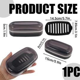 EBQOSK Portable Travel Soap Case with Leak - Proof Seal, Compact Waterproof Soap Holder for Toiletries, Durable Reusable Container for Gym, Camping & Trips, Easy - Open Lid Design