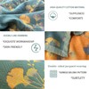 3 Piece Ginkgo Quilt Set with 2 Pillow Shams Queen