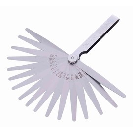 Stainless Steel Thickness Gauge, Gap Gauge, Thickness, Thinness, Measure, 17 Sheets (0.02 - 1.0 mm), L 3.9 inches (100 mm)