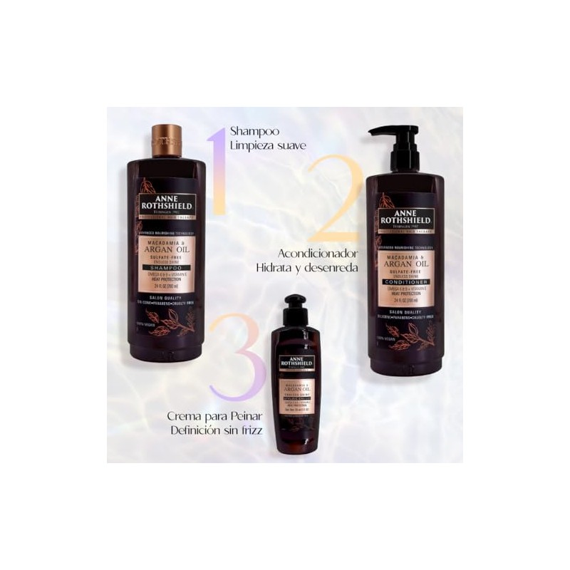 Anne Rothshield Shampoo Macadamia and Argan Oil 700Ml