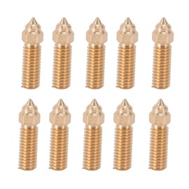 10pcs 3D Printer Extruder Brass Nozzles High Temperature Resistance Wear Resistant for Creality K1 for CR M4 for Vyper for Kobra 0.3mm