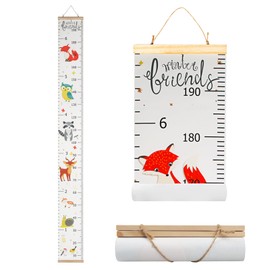 Powmag Children's Height Chart for Children's Room, Size Gauge Children for Baby and Toddler Room Wall Decoration Measuring Plates, Wall Hanging Altimeter Height Chart