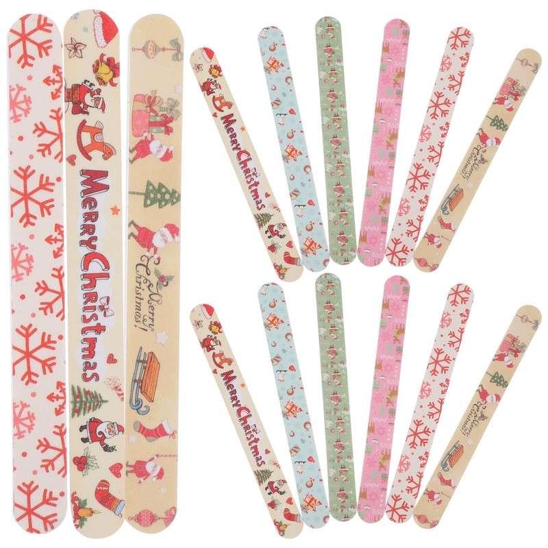 Nail 24 Pieces Christmas Nail Files Nativity Accessories Nail Technique