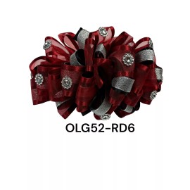 Don Cortez Mariachi Hair Bow OLG52-RD6 Burgundy