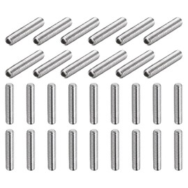 MECCANIXITY 80 Pcs M3-0.5 x 10mm Grub Screws, 304 Stainless Steel Cup Point Allen Head Screws Internal Hex Socket Drive for Bathroom Fixtures Repair Furniture DIY Project