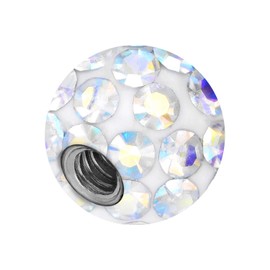 PIERCINGLINE Universal Screw Ball, Crystals and Epoxy, Piercing Attachments, Ball Replacement, Choice of Colours and Sizes