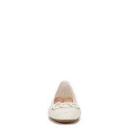 Dr. Scholl's Shoes Women's Wexley Adorn Ballet Flat, Off White Knit, 7.5