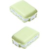 1Pc Green Travel Pill Case Pill Container, Three-Layer 8 Compartments