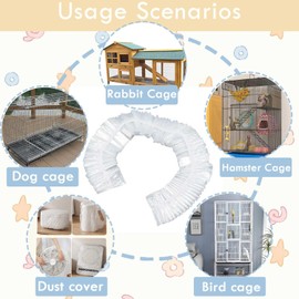 LUKUUI 30 PCS Extra Large Disposable Cage Liners, Clear Plastic Cage Liners for Bunny, Guinea Pig, Hamster, Bird, Hedgehog & Small Animals【 Liners Suitable for pallets Where Length + Width < 7.2 FT】