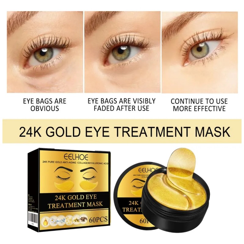 Parches Eelhoe 24k Gold Eye Treatment Mask 60u