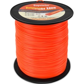 Supvintor 065 Trimmer Line, Trimmer String 065, Weed Eater String 065, Weed Wacker String 065, 0.065Inch-3000ft-5lb Commercial Grade Round String Trimmer Line Fits Most String Trimmer, Orange