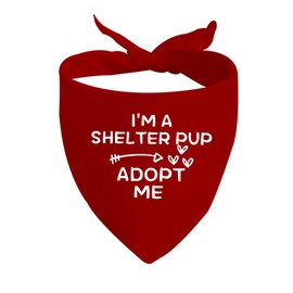JXGZSO 1 Piece I'm A Foster/Shelter/Rescue Pup Adopt Dog Bandana Adopted Dog Bandana Adopt Rescue Tie on Scarf (Shelter pup)