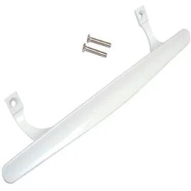 PGT Flush Mount Non-Keyed White Sliding Glass Door Lock with Handle, 6-5/8" Hole Spacing, Features Night Lock & Hook Latch, Fits 1" to 1-1/8" Thick Doors, White Diecast - Patio Door Handle Replacement