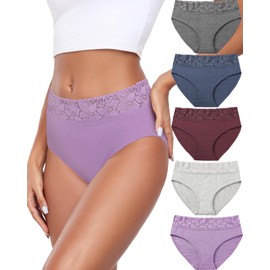 Altheanray women's underwear pack Lace Bikini Panties for Women Breathable Hipster Comfort Stretch(PX3020S-Solid Color)