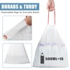 120 Count 4 Gallon Trash Bags Drawstring, JUKFITA Tear-Free Small