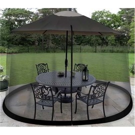 9 Foot Outdoor Umbrella Table Screen Black Mosquito Bug Insect Pest Net Patio Cover