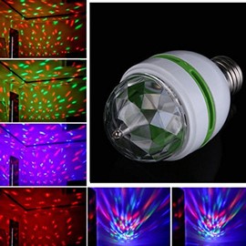 Windspeed Rotating LED Strobe Bulb Multi Changing Color Crystal Stage Light E27 Base