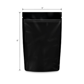 Loud Lock Mylar Bags Odor Sealing 1/2 Ounce All Black - 1000 Count 8" X 5" 6mill Thickness - Packaging Bags - Mylar Bags For Food Storage - Resealable Bags - Odor Sealing Bags