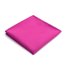 fortunatever Men's Solid Color Pocket Square,12''x12'',Magenta Red