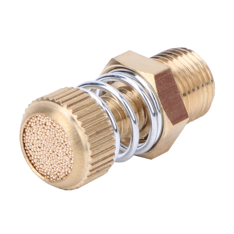 10PCS Brass Pneumatic Muffler BSPT Male Thread Solenoid Valve Silencer