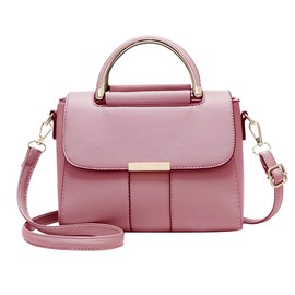 PORRASSO Fashion Shoulder Bag Women Handbag Top-Handle Bag Crossbody Bag PU Leather Messenger Bag Lovely Bag for Dating Shopping Daily Use Pink